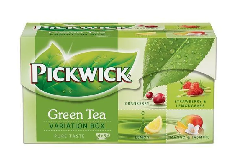 Hauptproduktbild Zelený čaj, 20x2 g, PICKWICK, "Green tea variation", citrón, borůvky, mango-jasmín, jahody