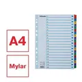 Verstärkter Karton registriert Esselte Mylar, A4, Farbmix