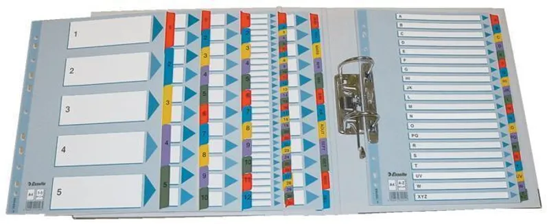 Hauptproduktbild Zesílené kartonové rejstříky Esselte Mylar, A4, Mix barev