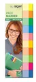 Markierungsstreifen, 10x50 Blatt, 15x50 mm, SIGEL „Transparent“, Farbmix