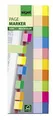 Markierungsstreifen, 10x50 Blatt, 15x50 mm, SIGEL „Transparent“, Farbmix