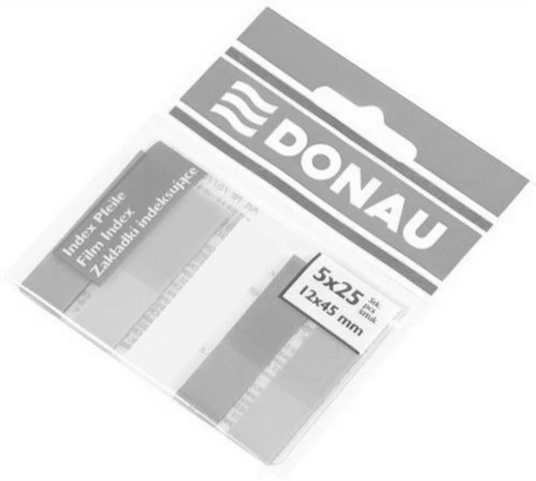 Hauptproduktbild Značkovací proužky, 5x25 lístků, 12x45 mm, DONAU, neonové barvy