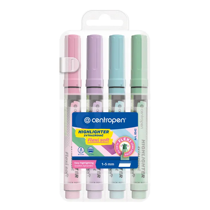 Hauptproduktbild Zvýrazňovač 8542 Flexi pastelová sada 4 barvy