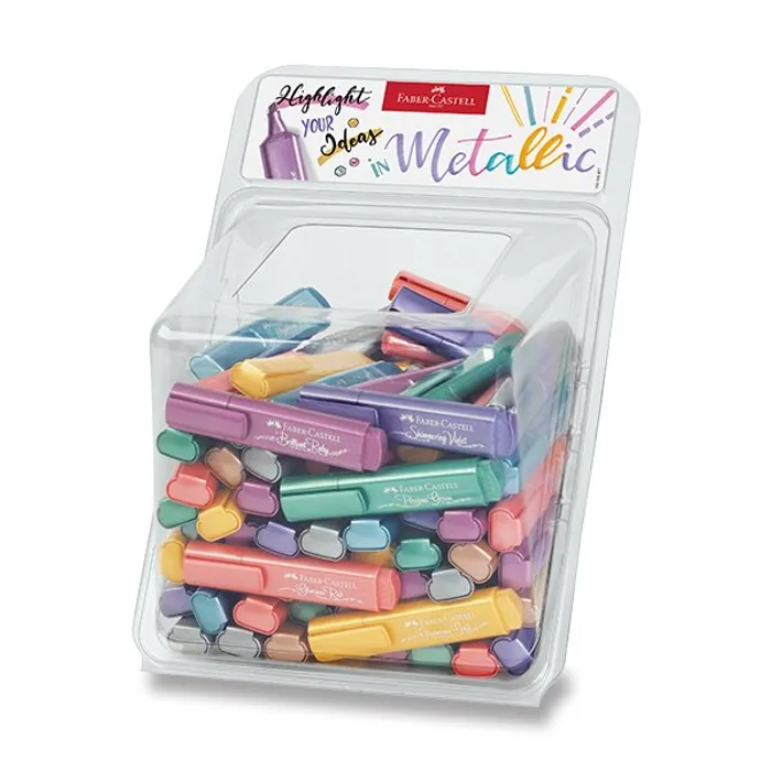 Hauptproduktbild Zvýrazňovač Faber-Castell Textliner 46 Metallic dóza, 100 ks