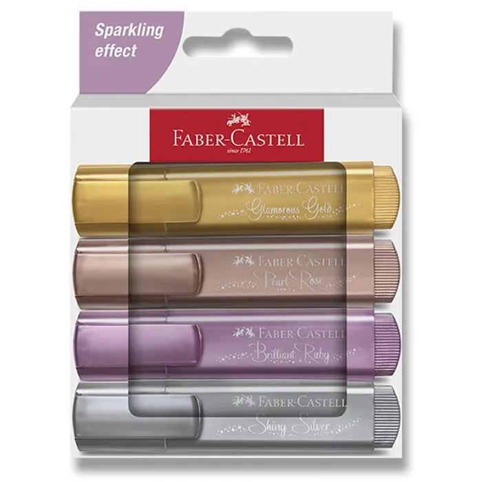 Hauptproduktbild Zvýrazňovač Faber-Castell Textliner 46 Metallic sada 4 barev