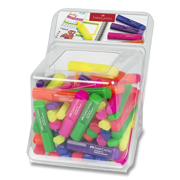 Hauptproduktbild Zvýrazňovač Faber-Castell Textliner 46 Neon dóza, 100 ks