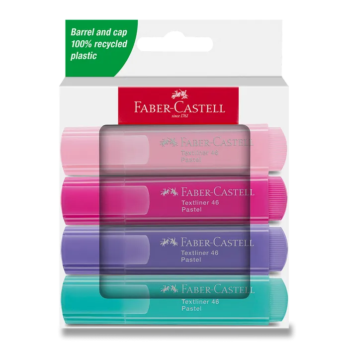 Hauptproduktbild Zvýrazňovač Faber-Castell Textliner 46 Pastel sada 4 ks