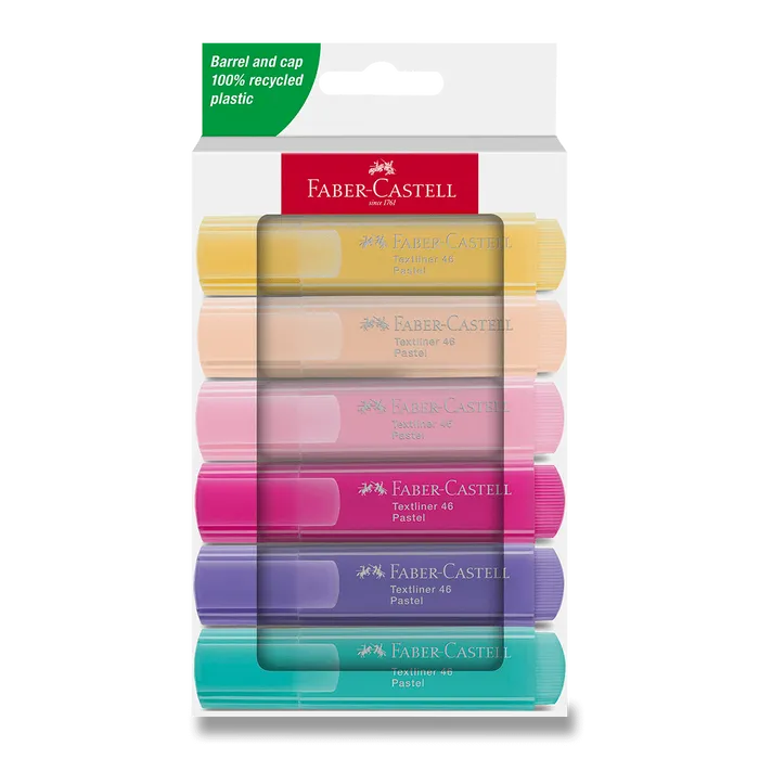 Hauptproduktbild Zvýrazňovač Faber-Castell Textliner 46 Pastel sada 6 ks