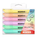 Textmarker Kores High Liner Pastell Set mit 6 Farben