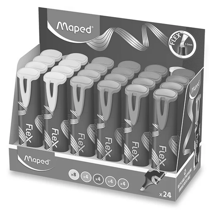 Hauptproduktbild Zvýrazňovač Maped Fluo Peps Flex stojánek, 24 ks