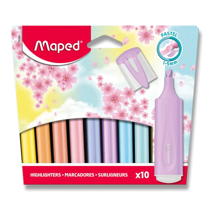 Hauptproduktbild Zvýrazňovač Maped Fluo Peps Pastel sada 10 barev