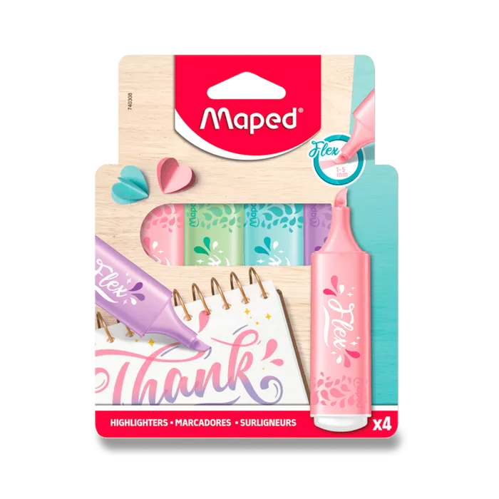 Hauptproduktbild Zvýrazňovač Maped Fluo Peps Pastel sada 4 ks