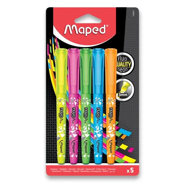 Hauptproduktbild Zvýrazňovač Maped Fluo Peps Pen - sada 5 barev