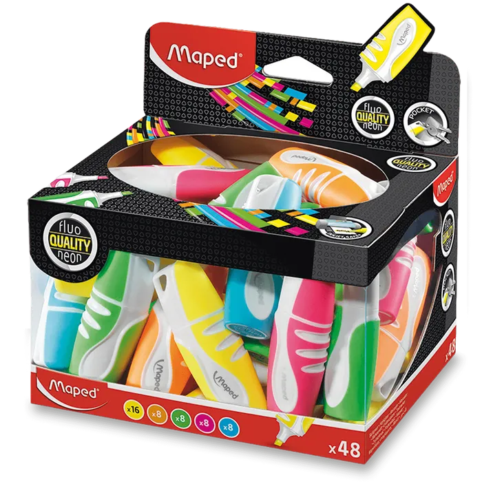 Hauptproduktbild Zvýrazňovač Maped Fluo Peps Pocket Soft - dóza 48ks