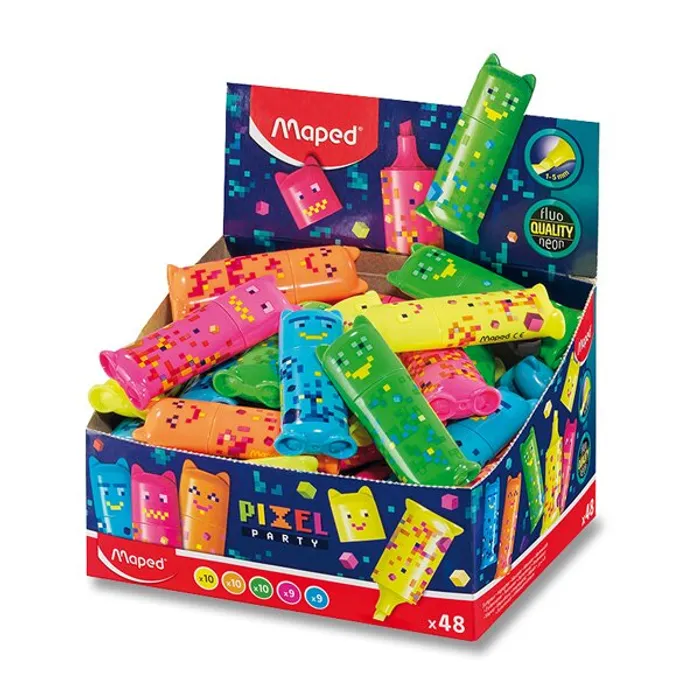 Hauptproduktbild Zvýrazňovač Maped Pixel Party Mini stojánek, 48 ks