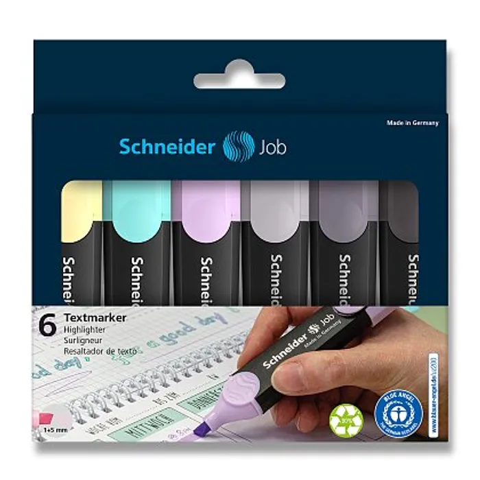 Hauptproduktbild Zvýrazňovač Schneider Job Pastel - sada 6 barev