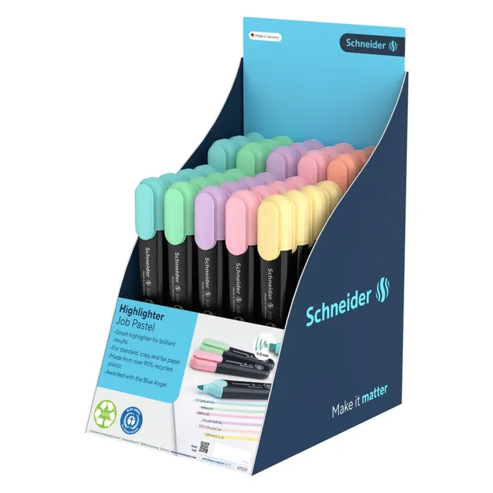 Hauptproduktbild Zvýrazňovač Schneider Job Pastel stojánek, 85 ks