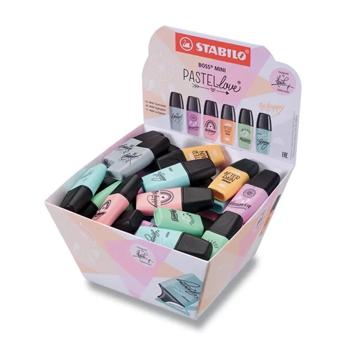 Hauptproduktbild Zvýrazňovač Stabilo Boss Mini Pastellove stojánek, 50 ks