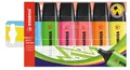 Textmarker Boss, Farbmix, 2-5mm, 6 Stk., STABILO