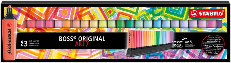 Hauptproduktbild Zvýrazňovač STABILO BOSS ORIGINAL - ARTY - 23 ks - 9 neonových a 14 pastelových barev