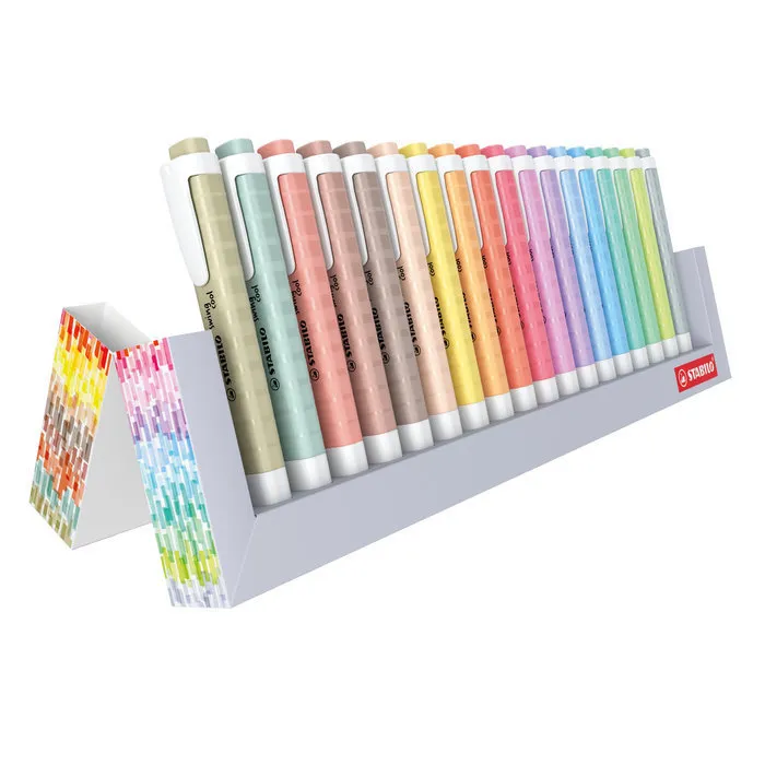 Hauptproduktbild Zvýrazňovač STABILO swing cool - 18 ks deskset - 8 přírodních barev & 10 pastelových barev