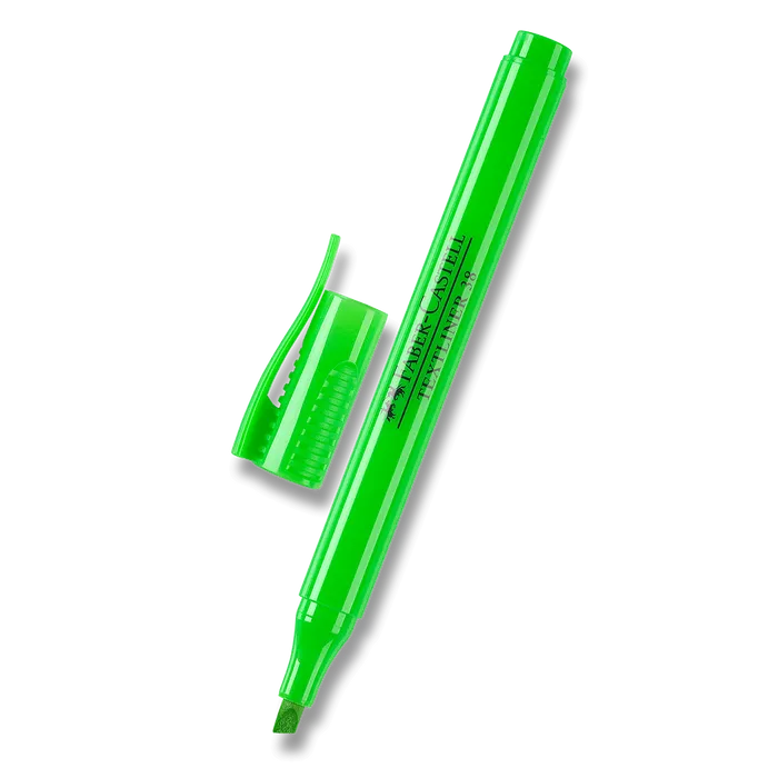 Hauptproduktbild Zvýrazňovač Textliner 38 superfluorescenční, zelená Faber Castell 157763