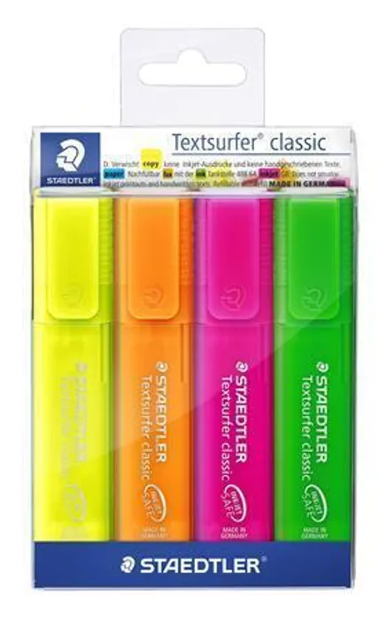 Hauptproduktbild Zvýrazňovač "Textsurfer classic 364", 4 barvy, 1-5mm, STAEDTLER