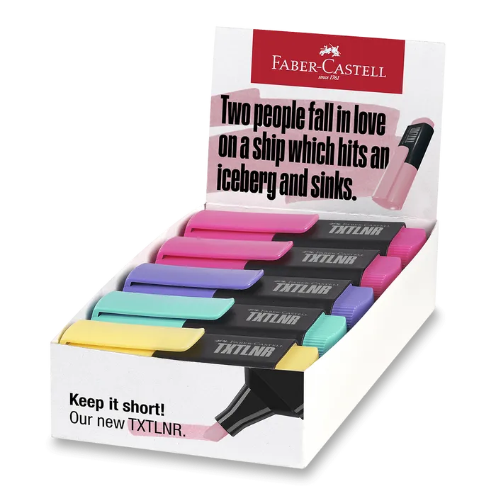 Hauptproduktbild Zvýrazňovače Faber-Castell Short TXTLNR Pastel B stojánek, 10 ks