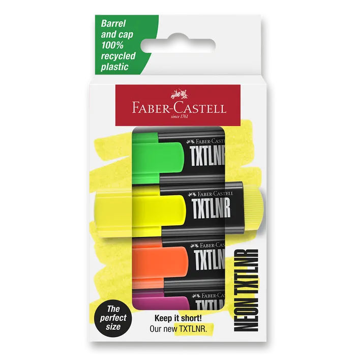 Hauptproduktbild Zvýrazňovače Faber-Castell Short TXTLNR SF 4 ks