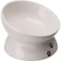 Erhöhte ergonomische Keramikschale, 0,15 l/o 13 cm, weiß