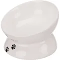 Erhöhte ergonomische Keramikschale, 0,15 l/o 13 cm, weiß