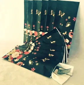 Neu Asiatische Bestecktasche mit Serviette [125 Stück]