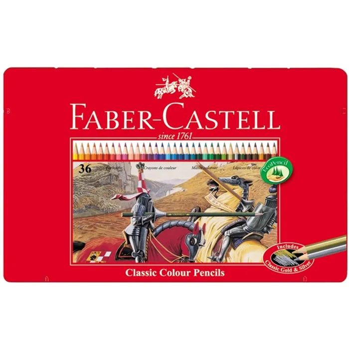 Hauptproduktbild zz-Pastelka šestihranná plech.krabička 36ks (#115846) Faber Castell