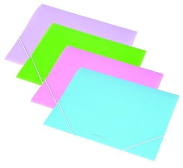 Papírenské zboží - Desky s gumičkou, 15mm, PP, A4,  pastelová modrá, PANTA PLAST