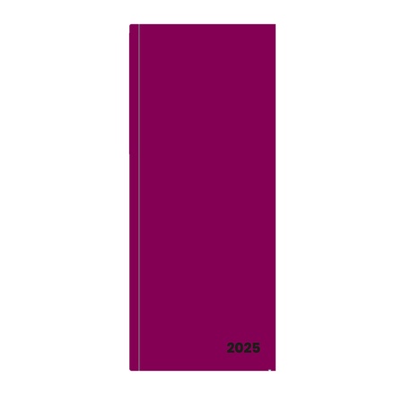 Papírenské zboží - Diář PVC měsíční 2025 VERDE Burgundy