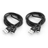 Papírenské zboží - USB Kabel (2.0), USB A M - microUSB M, 1m, reversible, 2er Pack schwarz, Verbatim, Box, 48874, 2Stk in der Verpackung: 2x 100 cm