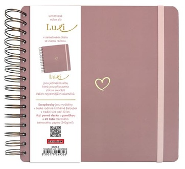 Papírenské zboží - Scrapbook Luxi - 210x210 - lamino - starorůžová