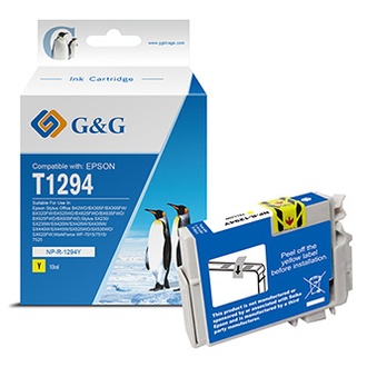 Papírenské zboží - G&G kompatibilní ink s T1294, yellow, NP-R-1294Y, pro Epson Stylus office B42WD, BX305F,