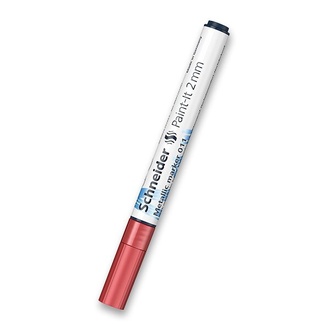 Papírenské zboží - Metalický popisovač Schneider Paint-It 011 červený