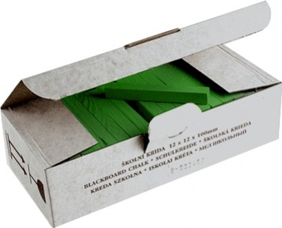 Papírenské zboží - křída školní barevná zelená 112504 [100 ks]