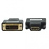 Papírenské zboží - Video Adapter, DVI (24+1) M-HDMI F, 0, schwarz, Logo