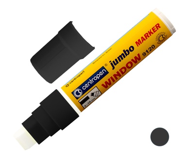 Papírenské zboží - Křídový fix na sklo Centropen JUMBO WINDOW 9120 černý