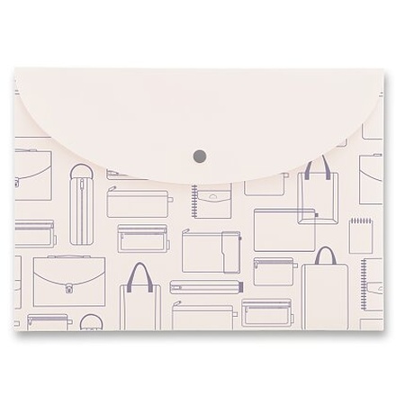 Papírenské zboží - Spisovka s drukem Foldermate Vintage A4 - šedá