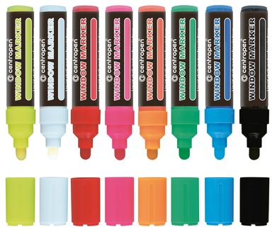 Papírenské zboží - Křídový fix na sklo Centropen JUMBO WINDOW 9121