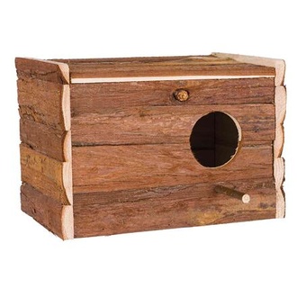 Papírenské zboží - Hnízdící budka z přírodního dřeva pro korely 30x20x20 cm 
