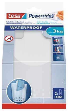 Papírenské zboží - Košík do koupelny "Powerstrips® 59705", voděodolný, TESA