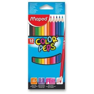 Papírenské zboží - Pastelky Maped Color´Peps, 12 barev