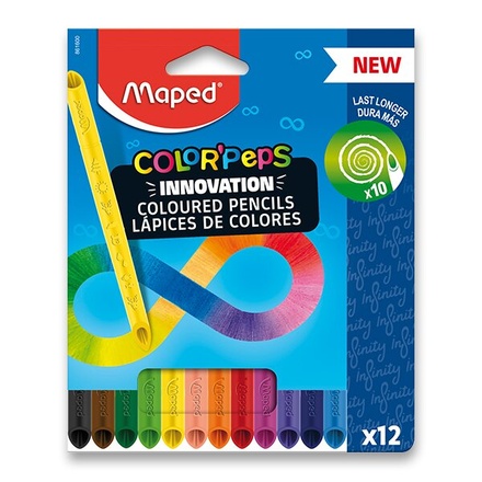 Papírenské zboží - Pastelky Maped Color'Peps Infinity 12 barev