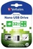 Papírenské zboží - USB-Stick „Nano“, 32 GB, USB 2.0, 10/3 MB/Sek., VERBATIM