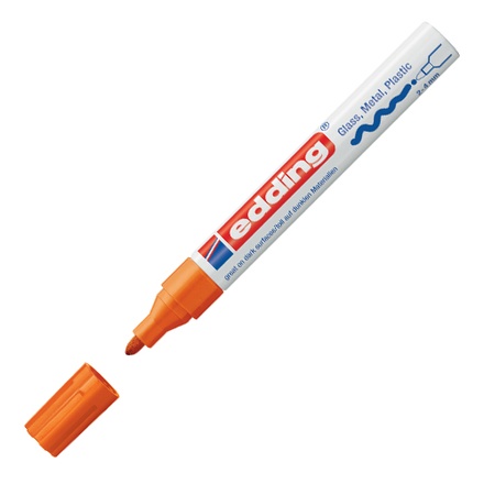 Papírenské zboží - Lakový popisovač "750", oranžová, 2-4mm, EDDING
